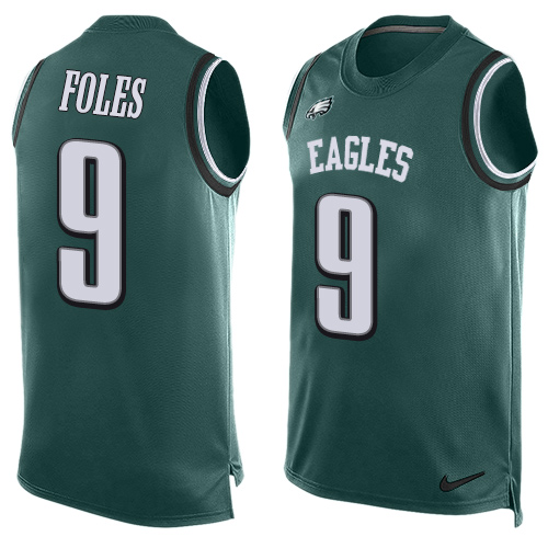 Men's Nike Philadelphia Eagles #9 Nick Foles Limited Midnight Green Player Name & Number Tank Top NFL Jersey