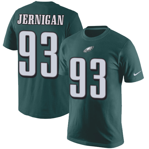 NFL Nike Philadelphia Eagles #93 Timmy Jernigan Green Rush Pride Name & Number T-Shirt
