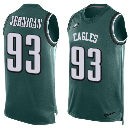 Men's Nike Philadelphia Eagles #93 Timmy Jernigan Limited Midnight Green Player Name & Number Tank Top NFL Jersey
