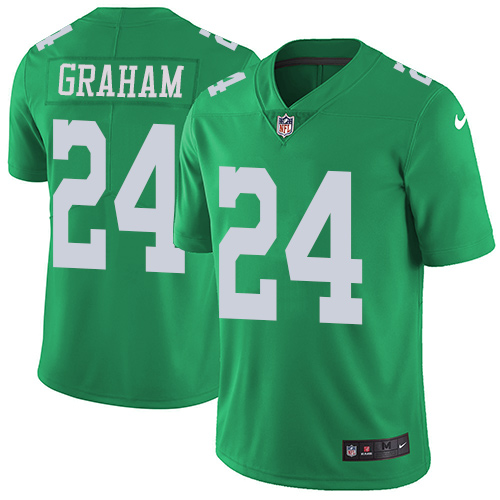 Men's Nike Philadelphia Eagles #24 Corey Graham Limited Green Rush Vapor Untouchable NFL Jersey