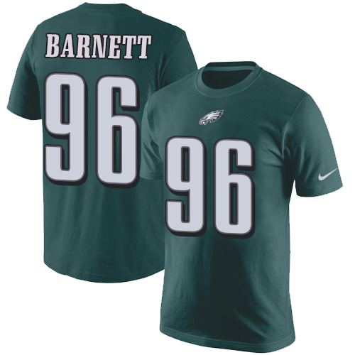 NFL Nike Philadelphia Eagles #96 Derek Barnett Green Rush Pride Name & Number T-Shirt