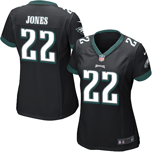 Women's Nike Philadelphia Eagles #22 Sidney Jones Game Black Alternate NFL Jersey