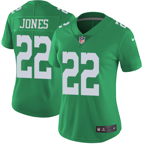 Women's Nike Philadelphia Eagles #22 Sidney Jones Limited Green Rush Vapor Untouchable NFL Jersey