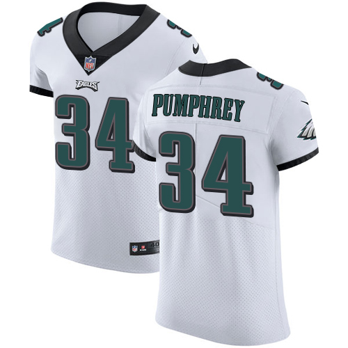 Men's Nike Philadelphia Eagles #34 Donnel Pumphrey White Vapor Untouchable Elite Player NFL Jersey