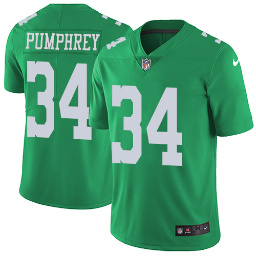 Men's Nike Philadelphia Eagles #34 Donnel Pumphrey Limited Green Rush Vapor Untouchable NFL Jersey