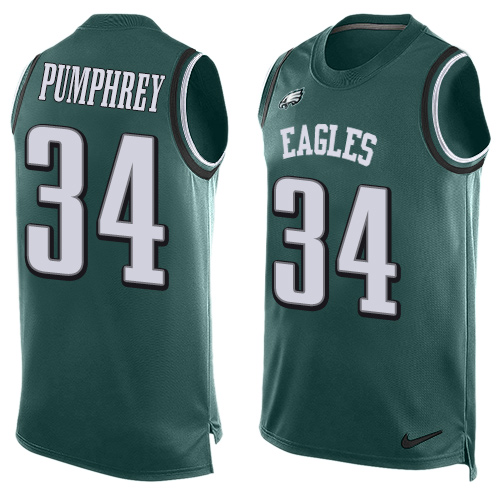 Men's Nike Philadelphia Eagles #34 Donnel Pumphrey Limited Midnight Green Player Name & Number Tank Top NFL Jersey