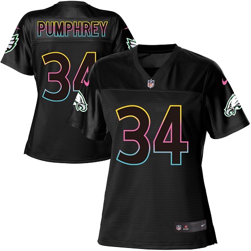 Women's Nike Philadelphia Eagles #34 Donnel Pumphrey Game Black Fashion NFL Jersey