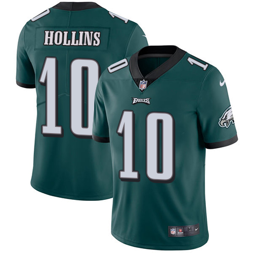 Youth Nike Philadelphia Eagles #10 Mack Hollins Midnight Green Team Color Vapor Untouchable Limited Player NFL Jersey