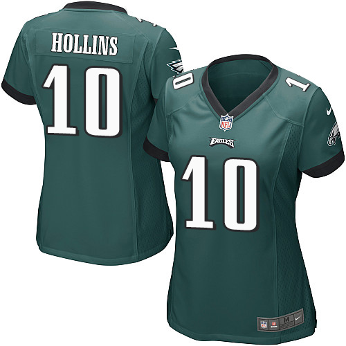 Women's Nike Philadelphia Eagles #10 Mack Hollins Game Midnight Green Team Color NFL Jersey