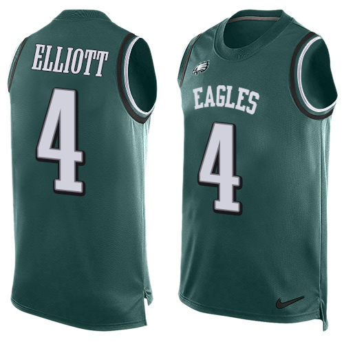 Men's Nike Philadelphia Eagles #4 Jake Elliott Limited Midnight Green Player Name & Number Tank Top NFL Jersey