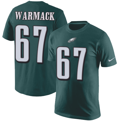 NFL Nike Philadelphia Eagles #67 Chance Warmack Green Rush Pride Name & Number T-Shirt