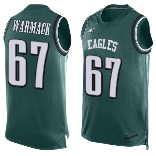 Men's Nike Philadelphia Eagles #67 Chance Warmack Limited Midnight Green Player Name & Number Tank Top NFL Jersey