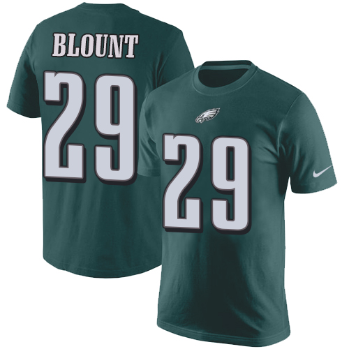 NFL Nike Philadelphia Eagles #29 LeGarrette Blount Green Rush Pride Name & Number T-Shirt