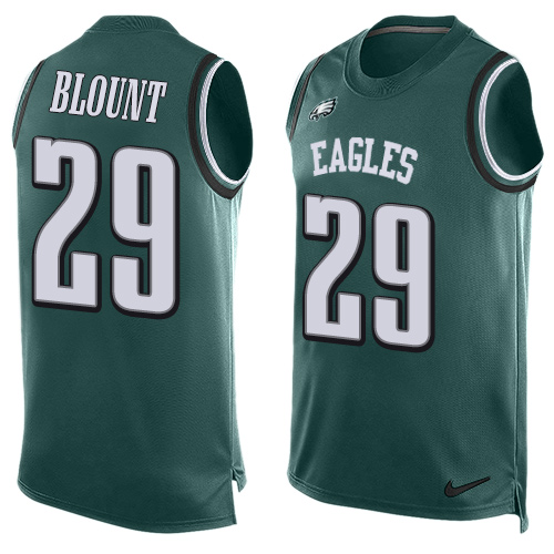 Men's Nike Philadelphia Eagles #29 LeGarrette Blount Limited Midnight Green Player Name & Number Tank Top NFL Jersey