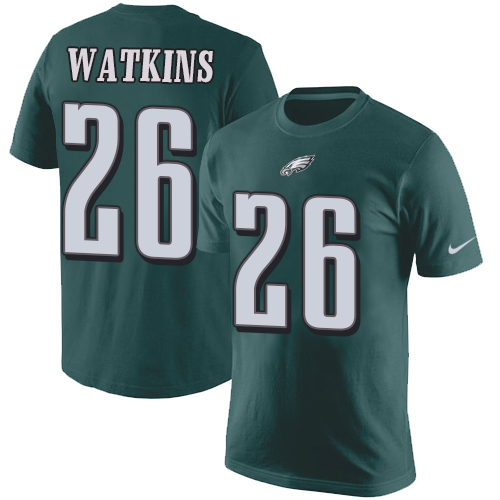 NFL Nike Philadelphia Eagles #26 Jaylen Watkins Green Rush Pride Name & Number T-Shirt