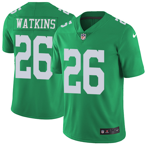 Men's Nike Philadelphia Eagles #26 Jaylen Watkins Limited Green Rush Vapor Untouchable NFL Jersey