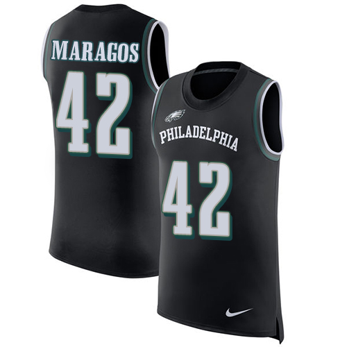 Men's Nike Philadelphia Eagles #42 Chris Maragos Black Rush Player Name & Number Tank Top NFL Jersey