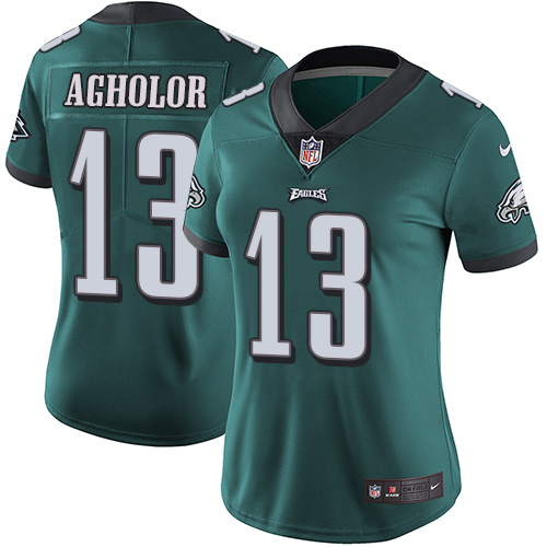 Women's Nike Philadelphia Eagles #13 Nelson Agholor Midnight Green Team Color Vapor Untouchable Limited Player NFL Jersey