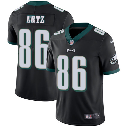 Men's Nike Philadelphia Eagles #86 Zach Ertz Black Alternate Vapor Untouchable Limited Player NFL Jersey