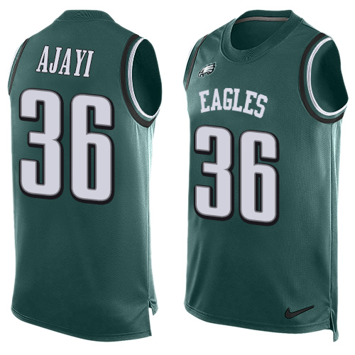 Men's Nike Philadelphia Eagles #36 Jay Ajayi Limited Midnight Green Player Name & Number Tank Top NFL Jersey