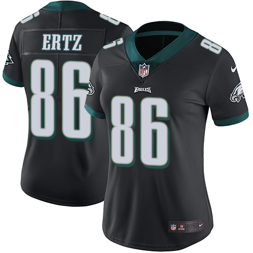Women's Nike Philadelphia Eagles #86 Zach Ertz Black Alternate Vapor Untouchable Limited Player NFL Jersey