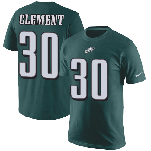 NFL Nike Philadelphia Eagles #30 Corey Clement Green Rush Pride Name & Number T-Shirt