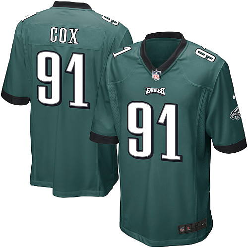 Youth Nike Philadelphia Eagles #91 Fletcher Cox Game Midnight Green Team Color NFL Jersey