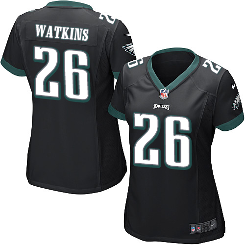Women's Nike Philadelphia Eagles #26 Jaylen Watkins Game Black Alternate NFL Jersey