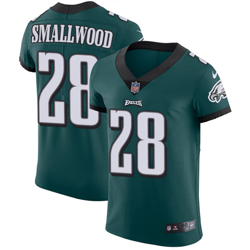 Men's Nike Philadelphia Eagles #28 Wendell Smallwood Midnight Green Team Color Vapor Untouchable Elite Player NFL Jersey