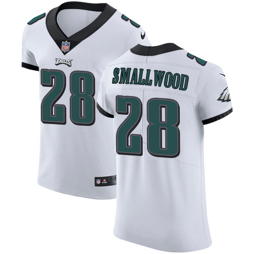 Men's Nike Philadelphia Eagles #28 Wendell Smallwood White Vapor Untouchable Elite Player NFL Jersey
