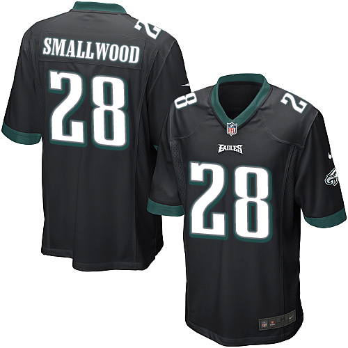 Men's Nike Philadelphia Eagles #28 Wendell Smallwood Game Black Alternate NFL Jersey