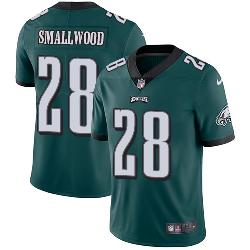 Youth Nike Philadelphia Eagles #28 Wendell Smallwood Midnight Green Team Color Vapor Untouchable Limited Player NFL Jersey