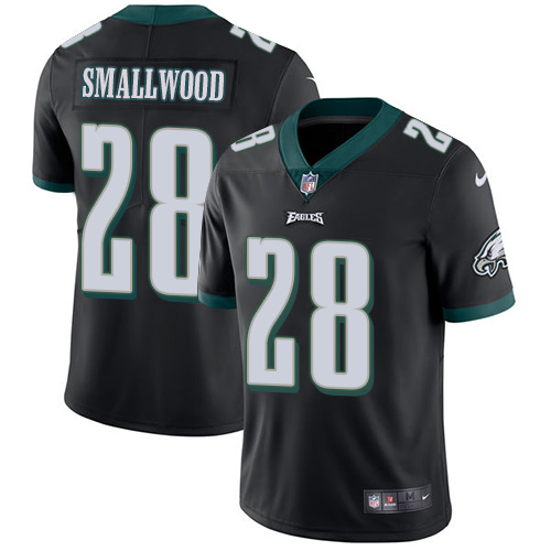 Youth Nike Philadelphia Eagles #28 Wendell Smallwood Black Alternate Vapor Untouchable Limited Player NFL Jersey