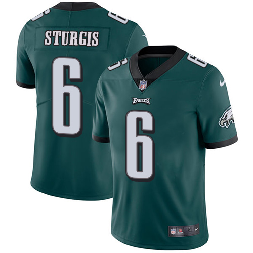 Men's Nike Philadelphia Eagles #6 Caleb Sturgis Midnight Green Team Color Vapor Untouchable Limited Player NFL Jersey
