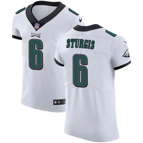 Men's Nike Philadelphia Eagles #6 Caleb Sturgis White Vapor Untouchable Elite Player NFL Jersey