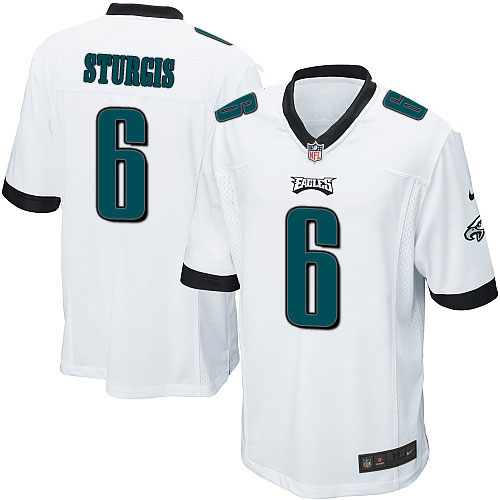 Men's Nike Philadelphia Eagles #6 Caleb Sturgis Game White NFL Jersey