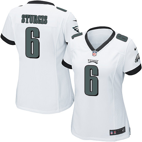 Women's Nike Philadelphia Eagles #6 Caleb Sturgis Game White NFL Jersey