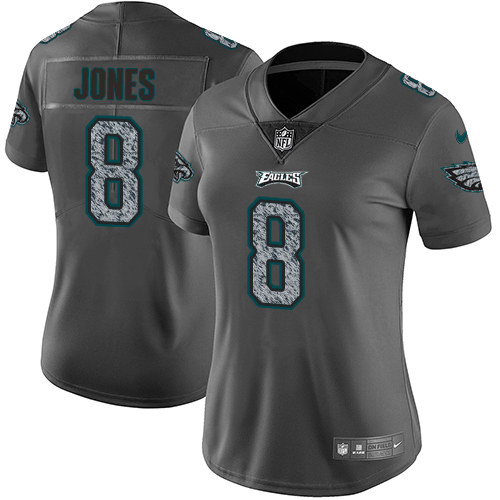 Women's Nike Philadelphia Eagles #8 Donnie Jones Gray Static Vapor Untouchable Limited NFL Jersey