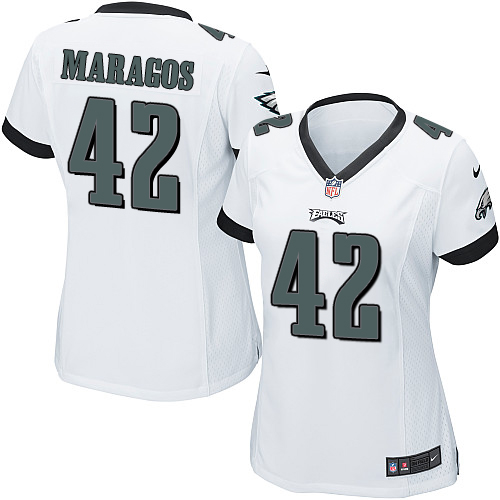 Women's Nike Philadelphia Eagles #42 Chris Maragos Game White NFL Jersey