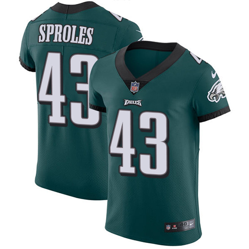 Men's Nike Philadelphia Eagles #43 Darren Sproles Midnight Green Team Color Vapor Untouchable Elite Player NFL Jersey