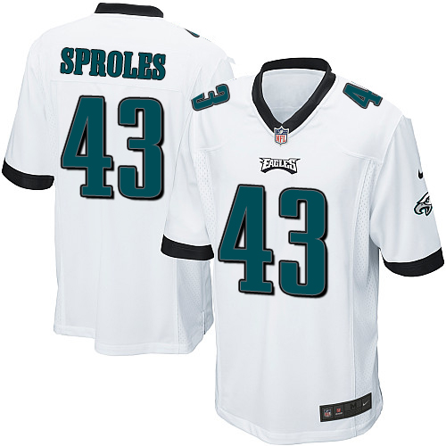 Men's Nike Philadelphia Eagles #43 Darren Sproles Game White NFL Jersey