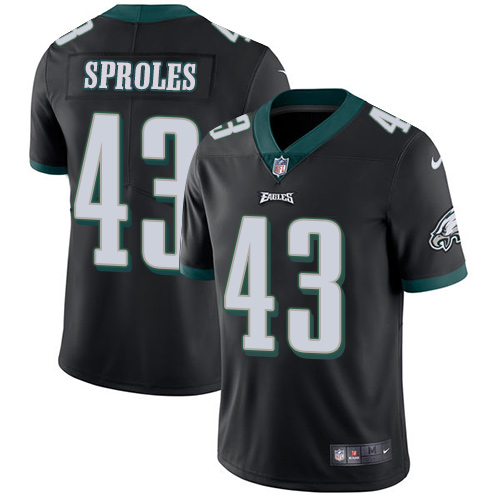 Men's Nike Philadelphia Eagles #43 Darren Sproles Black Alternate Vapor Untouchable Limited Player NFL Jersey