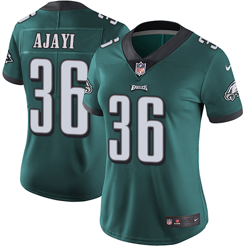 Women's Nike Philadelphia Eagles #36 Jay Ajayi Midnight Green Team Color Vapor Untouchable Limited Player NFL Jersey