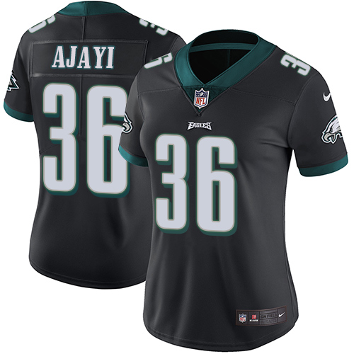 Women's Nike Philadelphia Eagles #36 Jay Ajayi Black Alternate Vapor Untouchable Limited Player NFL Jersey