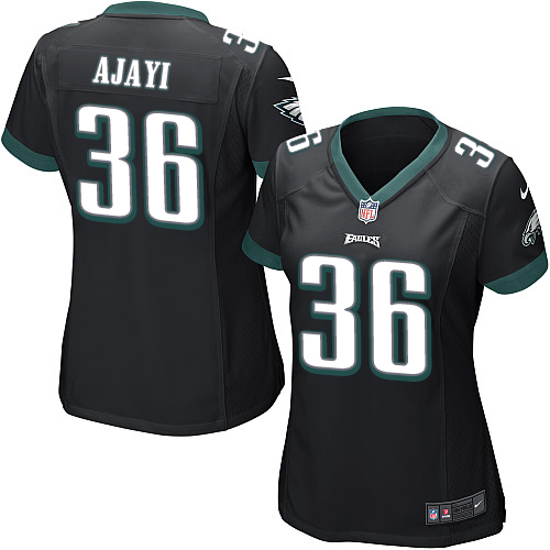Women's Nike Philadelphia Eagles #36 Jay Ajayi Game Black Alternate NFL Jersey