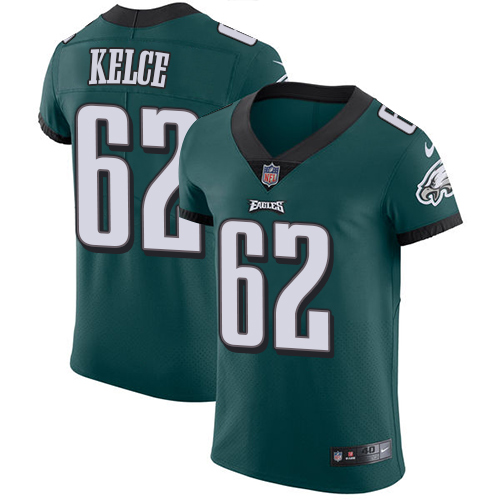 Men's Nike Philadelphia Eagles #62 Jason Kelce Midnight Green Team Color Vapor Untouchable Elite Player NFL Jersey