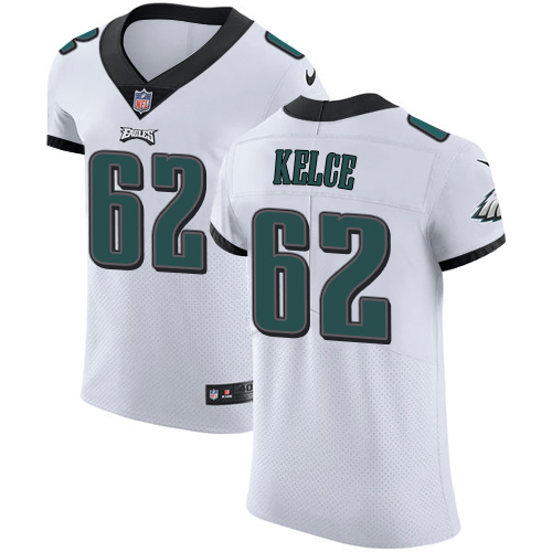 Men's Nike Philadelphia Eagles #62 Jason Kelce White Vapor Untouchable Elite Player NFL Jersey