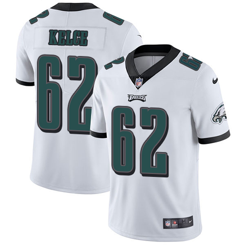 Men's Nike Philadelphia Eagles #62 Jason Kelce White Vapor Untouchable Limited Player NFL Jersey