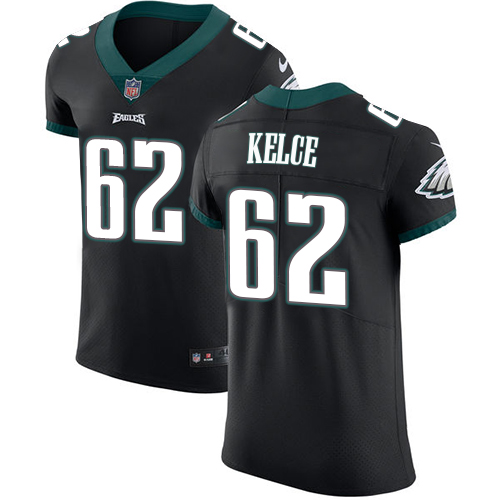 Men's Nike Philadelphia Eagles #62 Jason Kelce Black Vapor Untouchable Elite Player NFL Jersey