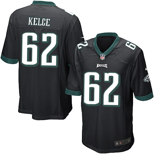 Men's Nike Philadelphia Eagles #62 Jason Kelce Game Black Alternate NFL Jersey